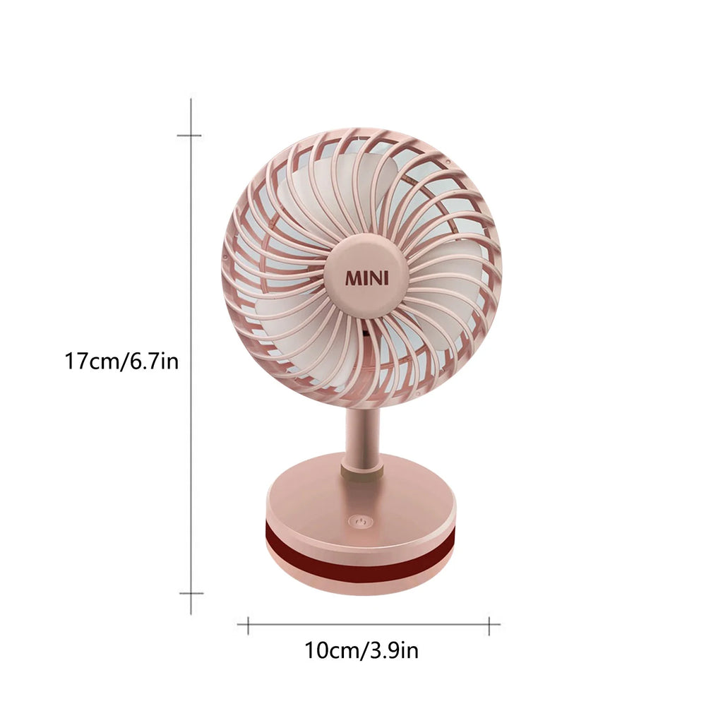 Portable Fan Desk Fan Small Fan Mini Fan Portable Desktop Small Fan Mini Handheld Fan with Led Light Holder Usb Rechargeable Desktop Fan Portable Fan Home Office Travel