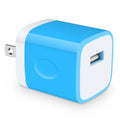 Charger Block,Usb Wall Charger Adapter, USB Fast Charging Cube Station Plug Charger Blocks Iphone Wall Charger,Blue