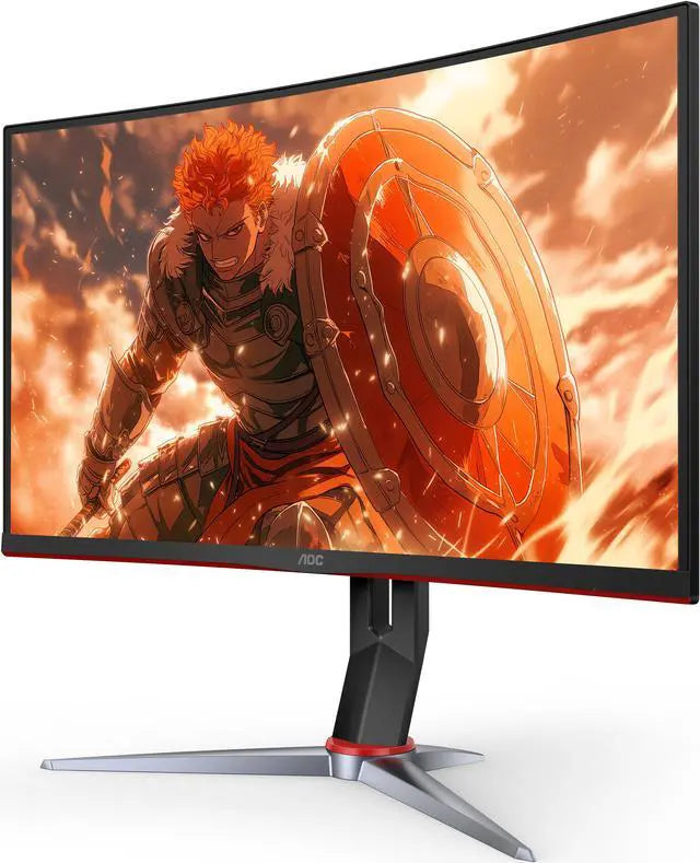 C27G2Z 27" Curved Frameless Ultra-Fast Gaming Monitor, FHD 1080P, 0.5Ms 240Hz, Freesync, 2X HDMI 2.0, 1X Display Port, Height Adjustable, Xbox PS5 Switch Ready, 3-Year Zero-Bright-Dot