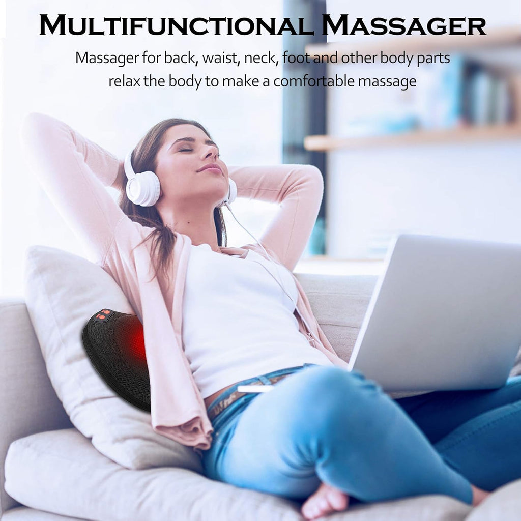 Back Massager,Shiatsu Neck Massager for Pain Relief,Electric Shoulder Foot Massage Pillow with Heat,Gifts for Mothers Day,Christmas Gifts for Women/Men,Deep Tissue Kneading for Waist,Legs