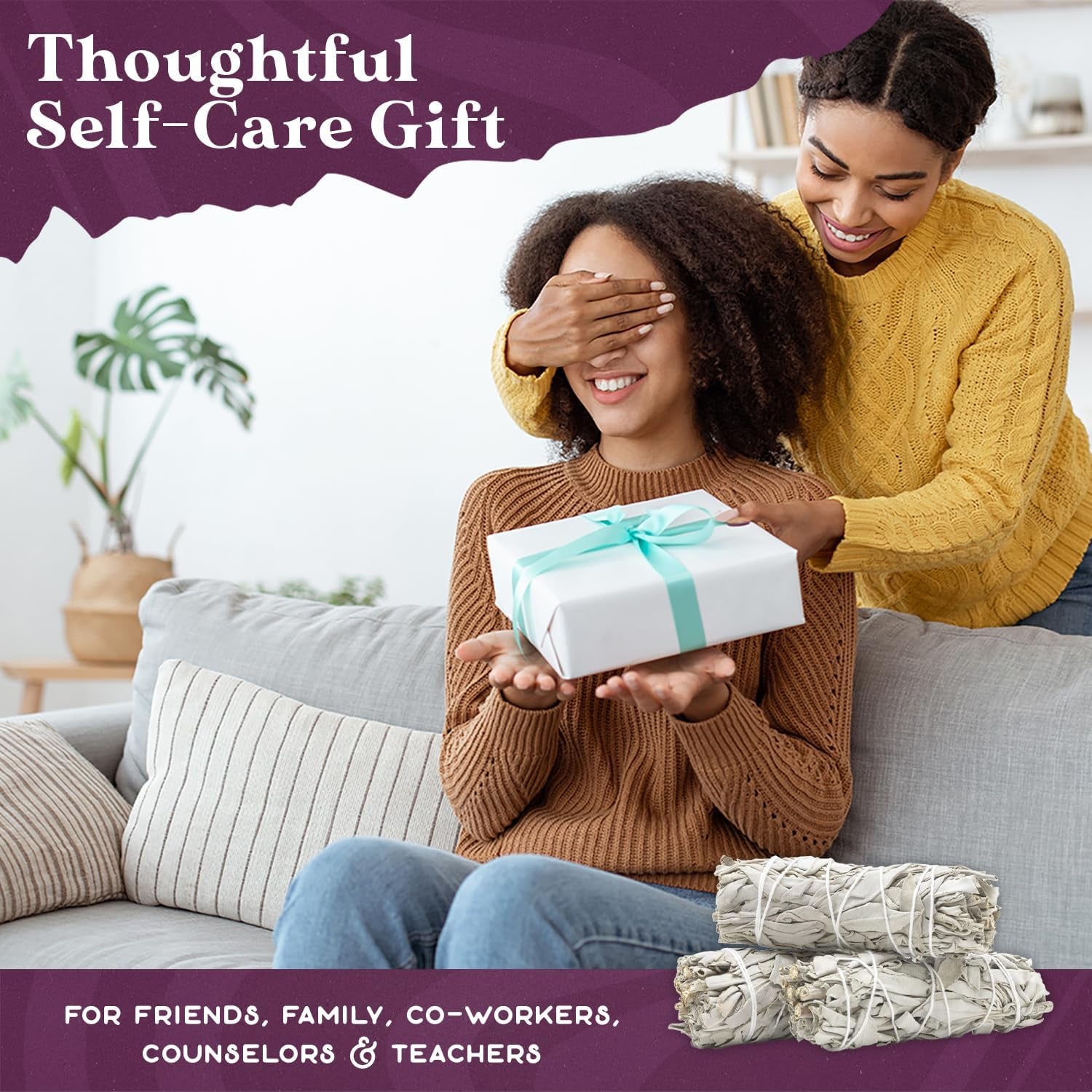 White Sage Bundles - 3 Pack - Sage Smudge Stick for Home Cleansing Incense Healing Meditation and California Smudge Sticks Rituals - 4 Inch